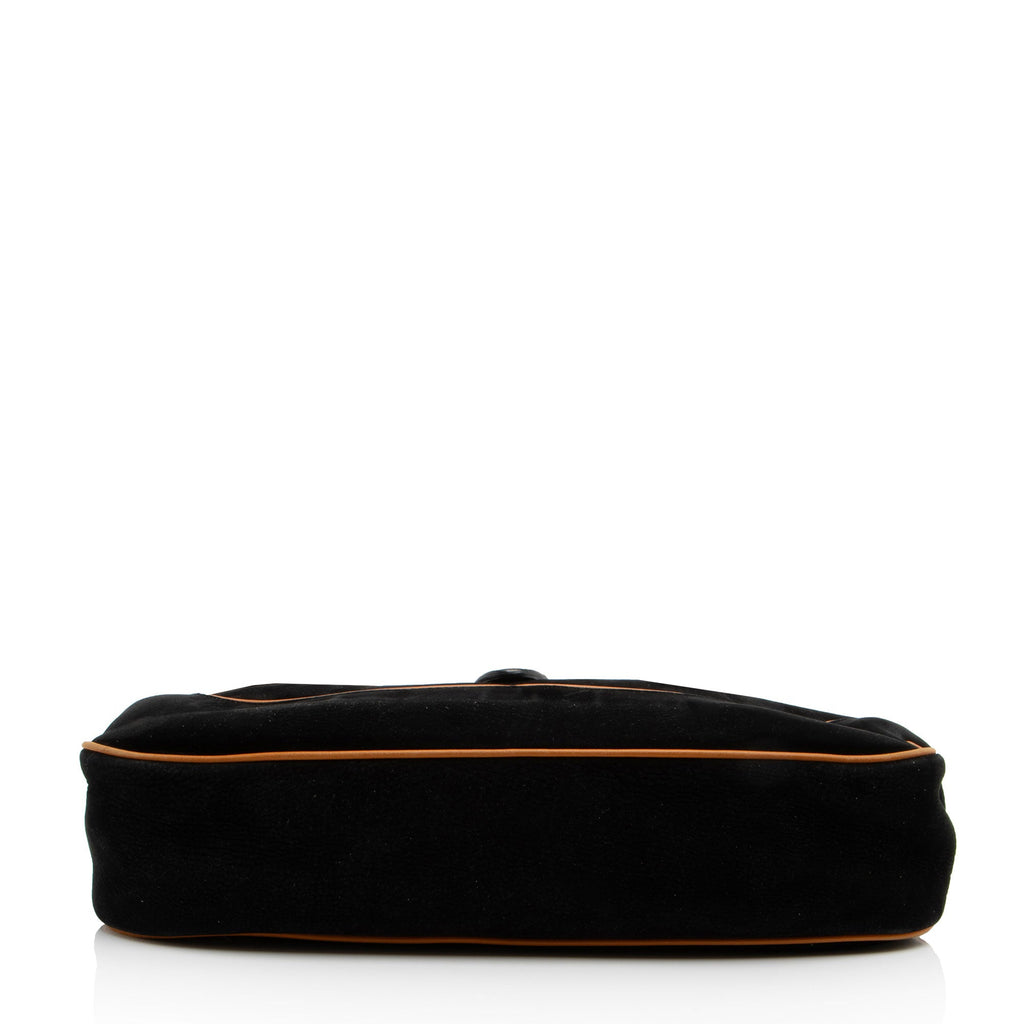 Gucci Nubuck Leather Jackie Medium Shoulder Bag (SHF-IN61fj)