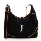 Gucci Nubuck Leather Jackie Medium Shoulder Bag (SHF-IN61fj)