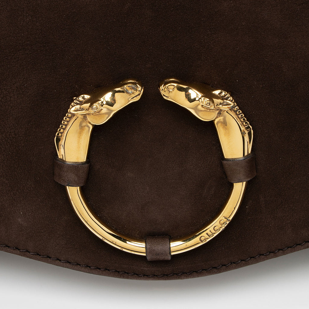 Gucci Nubuck Leather Ribot Clutch (SHF-ge9pTT)