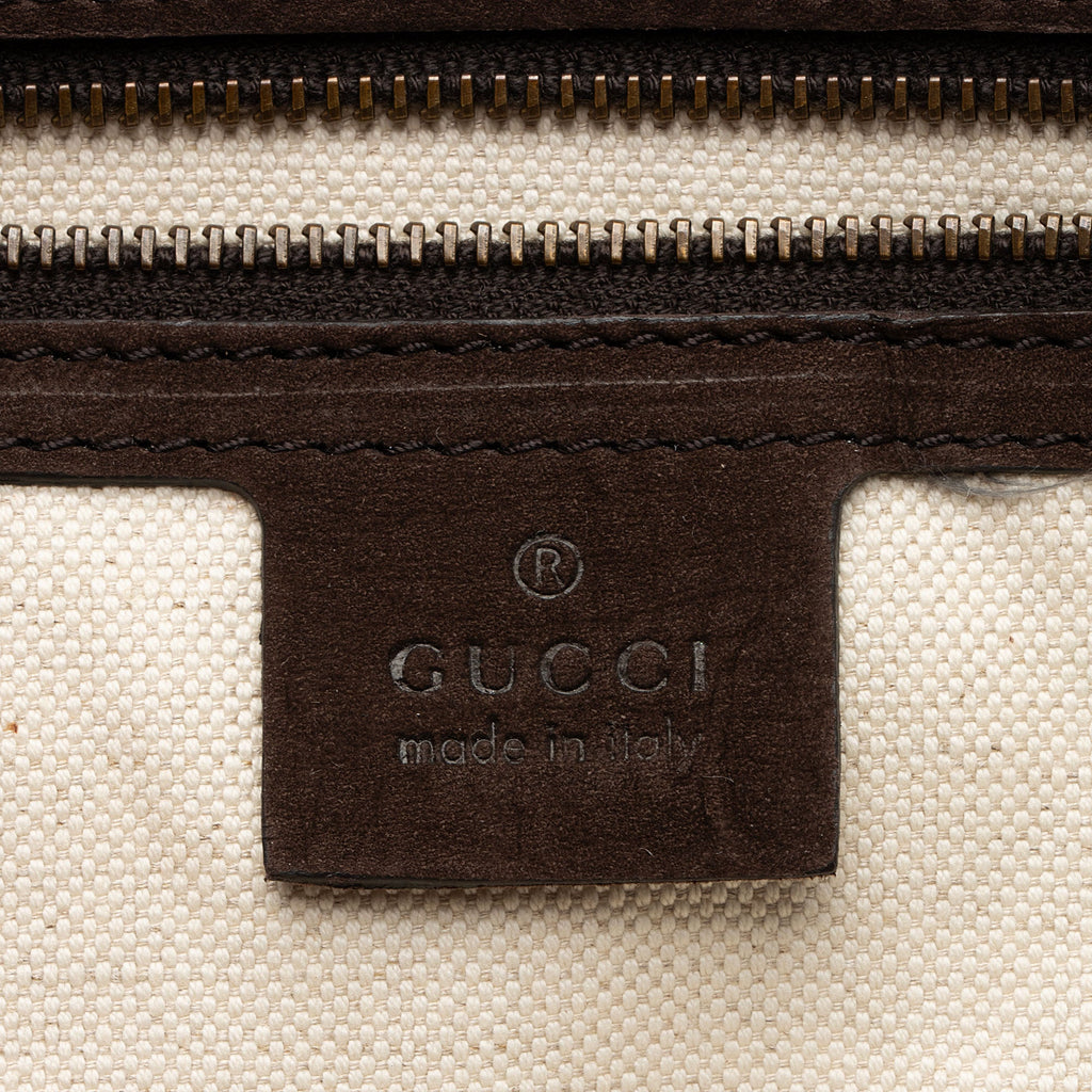 Gucci Nubuck Leather Ribot Clutch (SHF-ge9pTT)
