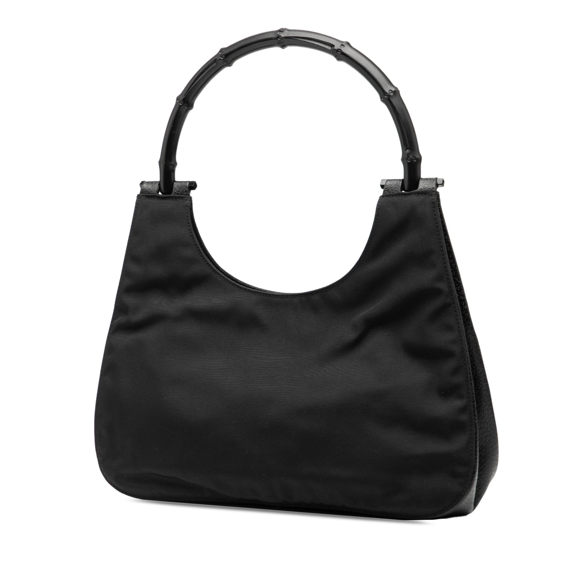 Gucci Nylon Bamboo Handbag