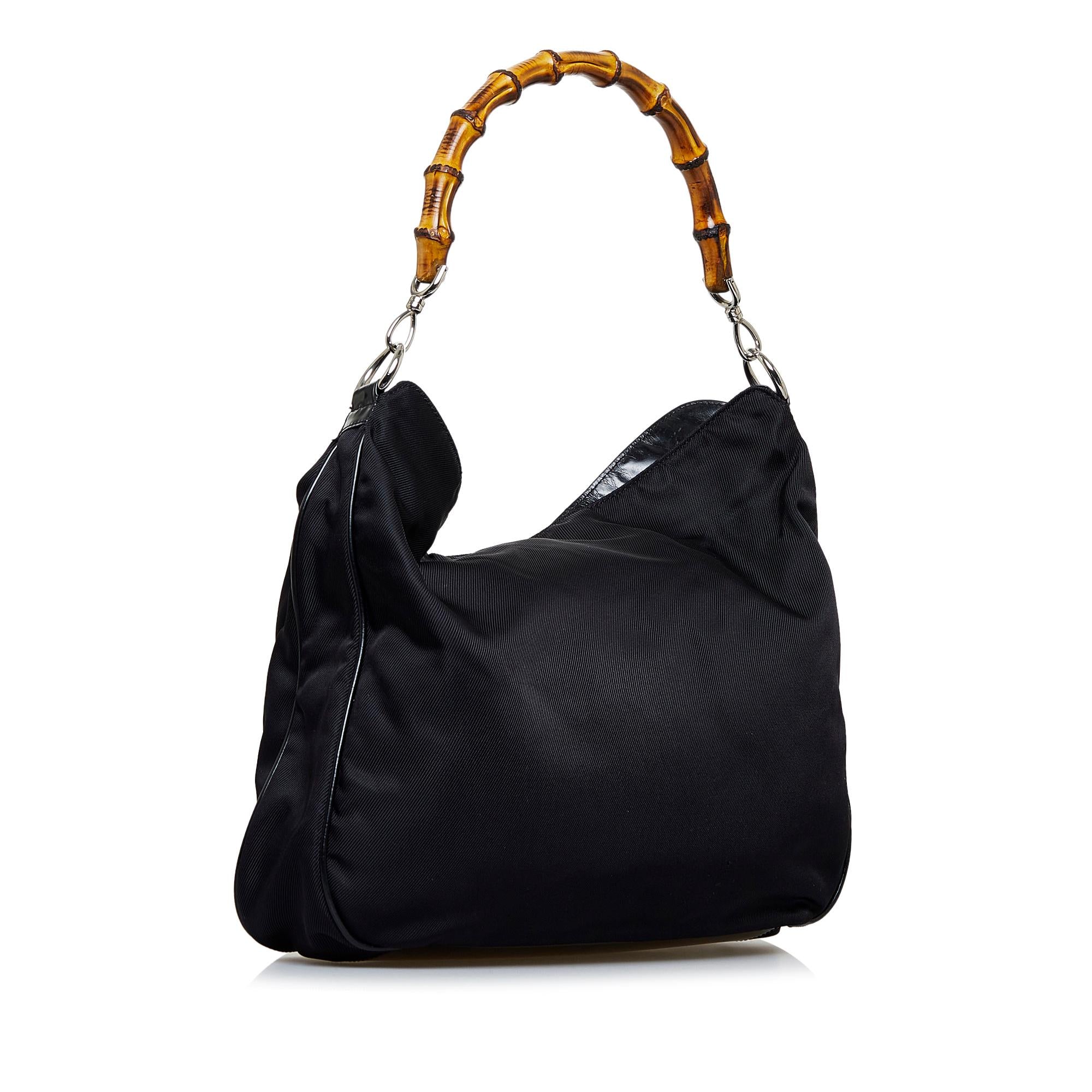 Gucci Nylon Bamboo Satchel (SHG-gDltSy)