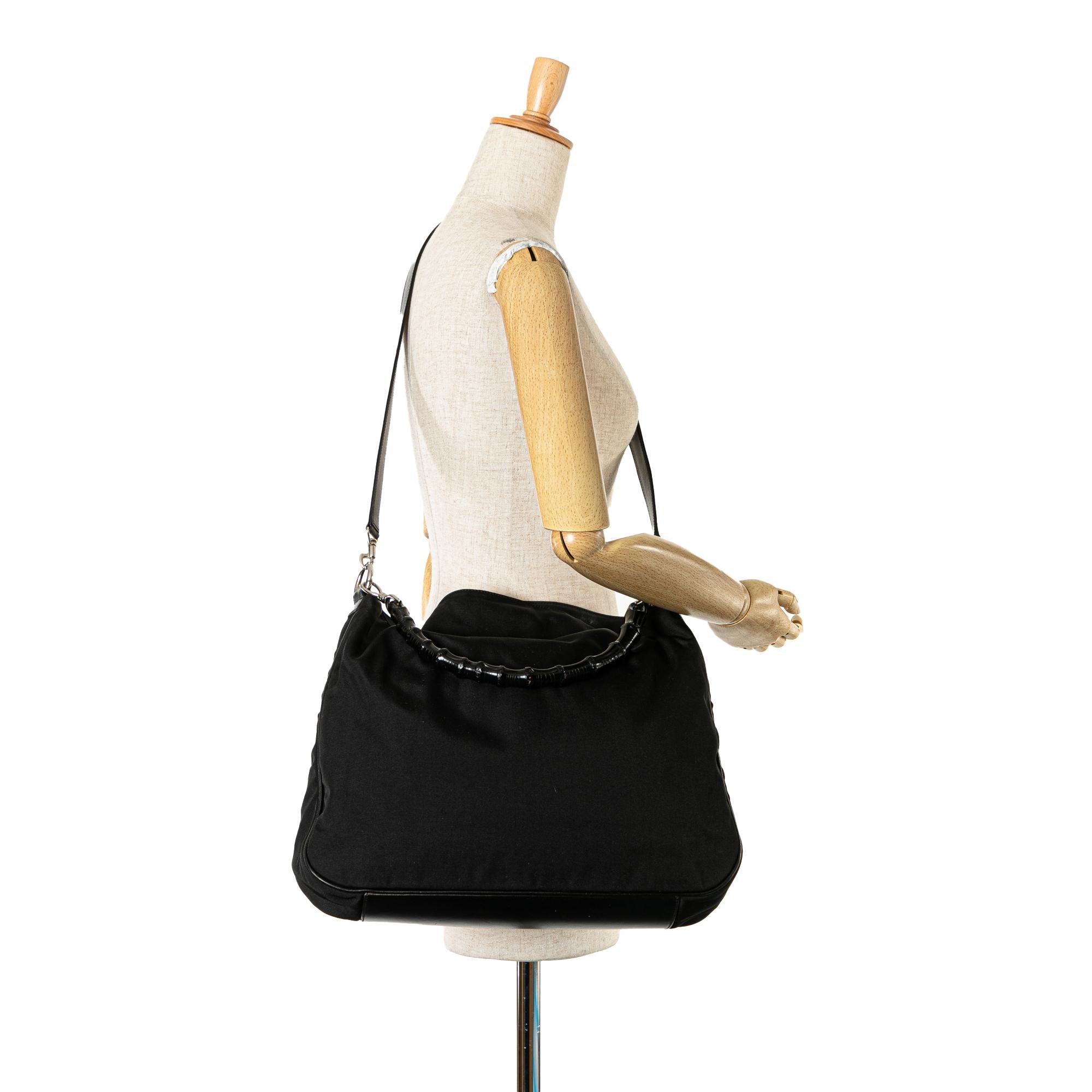 Gucci Nylon Bamboo Satchel (SHG-T1iWzs)