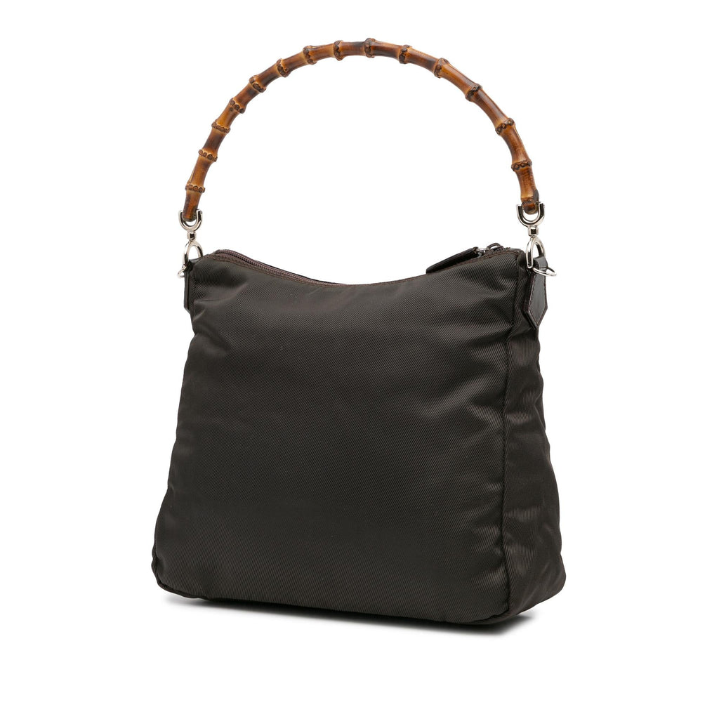 Gucci Nylon Bamboo Satchel
