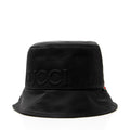 Gucci Nylon Embossed Logo Web Tab Bucket Hat - Size M