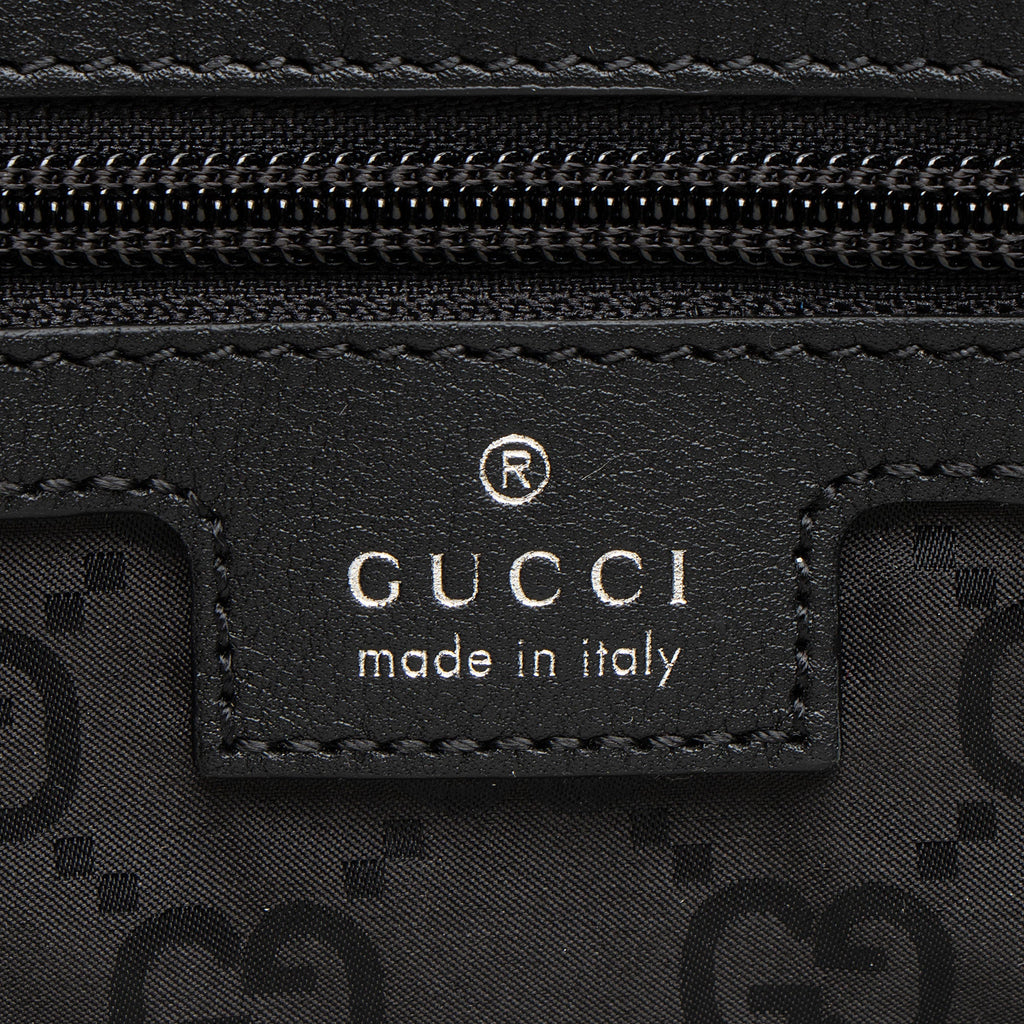 Gucci Nylon Embossed Logo Web Large Tote