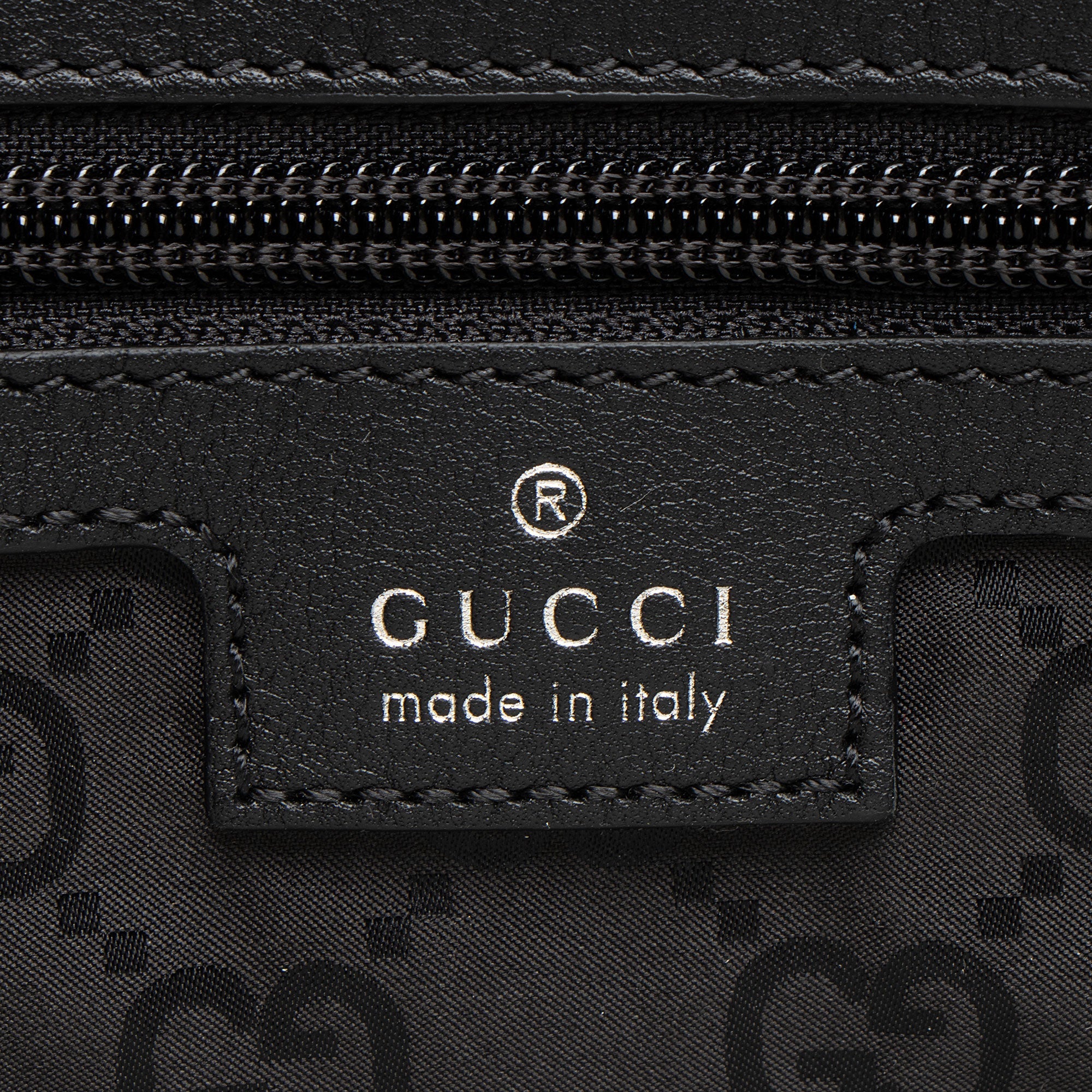 Gucci Nylon Embossed Logo Web Large Tote
