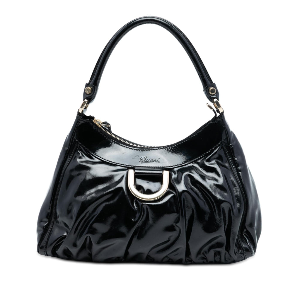 Gucci Patent Abbey D Ring Handbag
