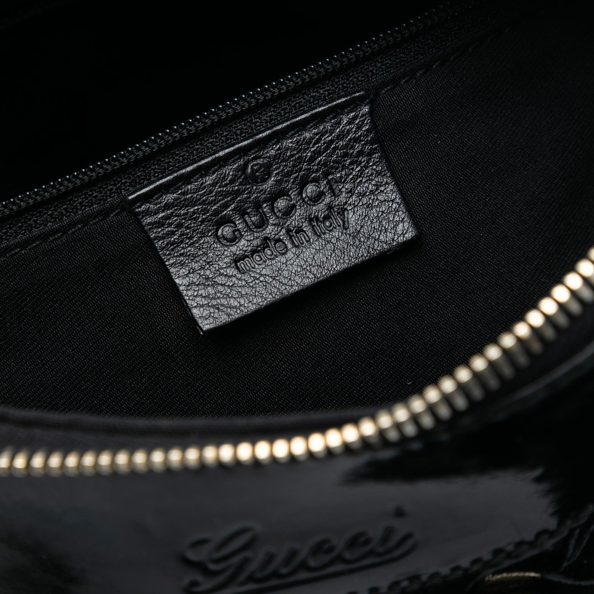 Gucci Patent Abbey D Ring Handbag