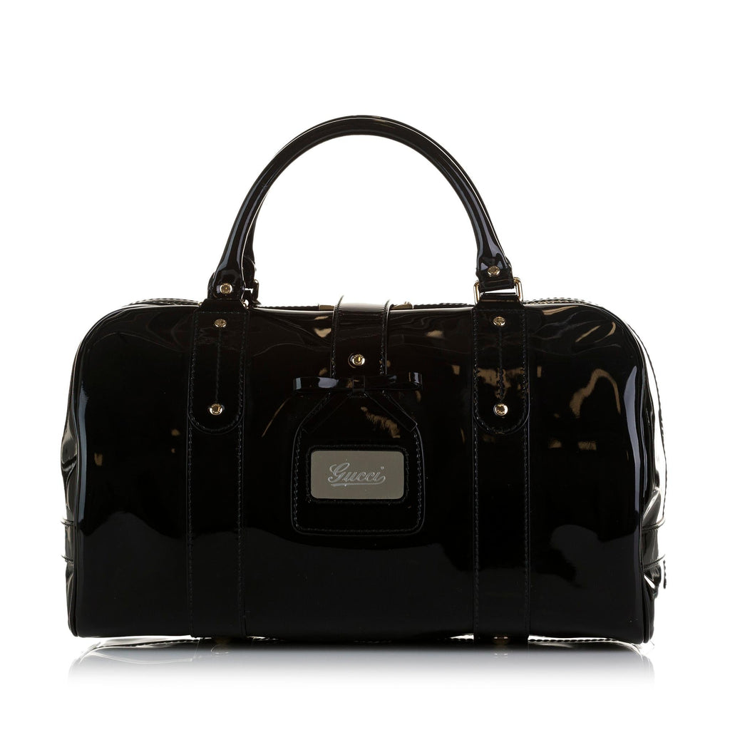 Gucci Patent Boston Bag (SHG-SjjnhF)
