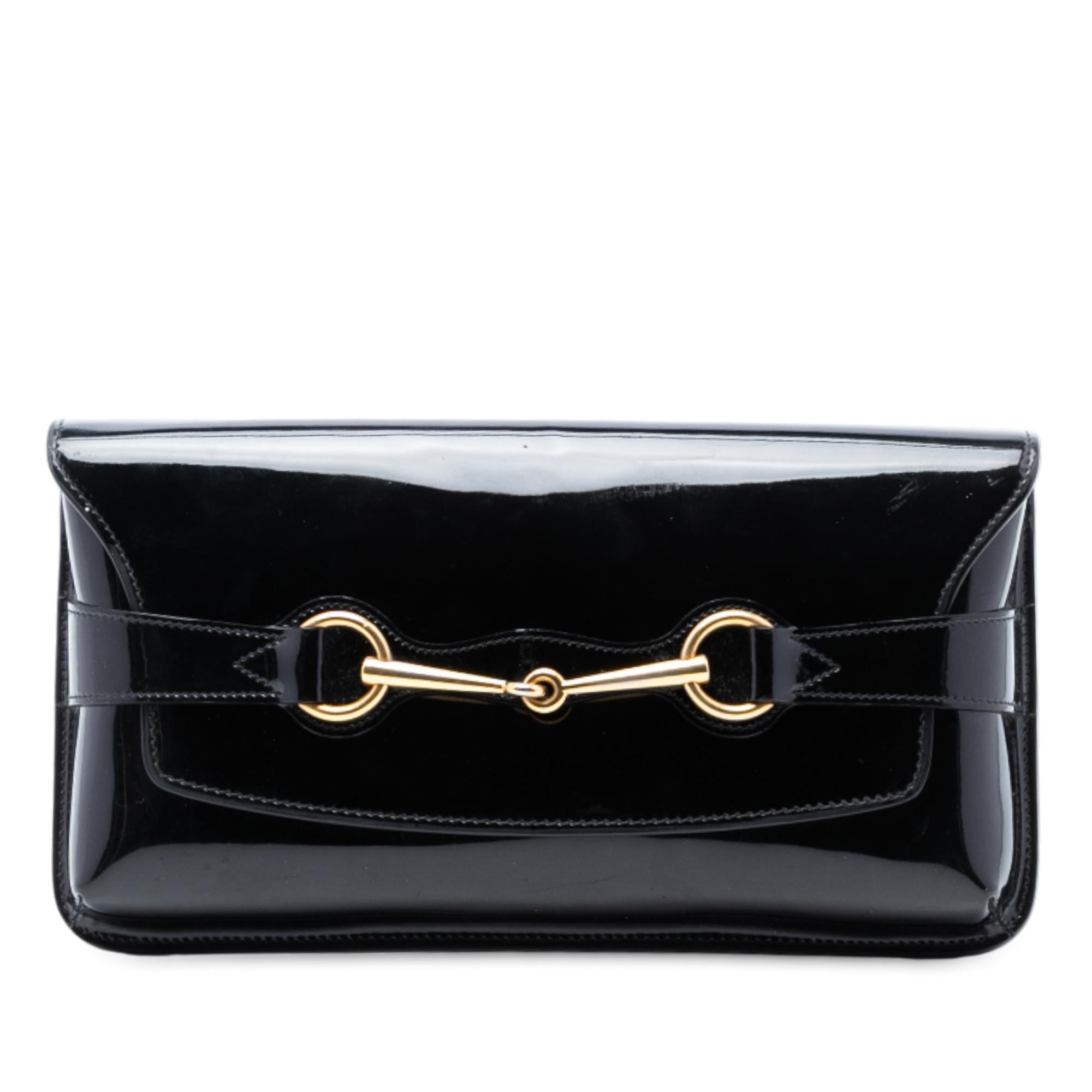Gucci Patent Bright Bit Clutch