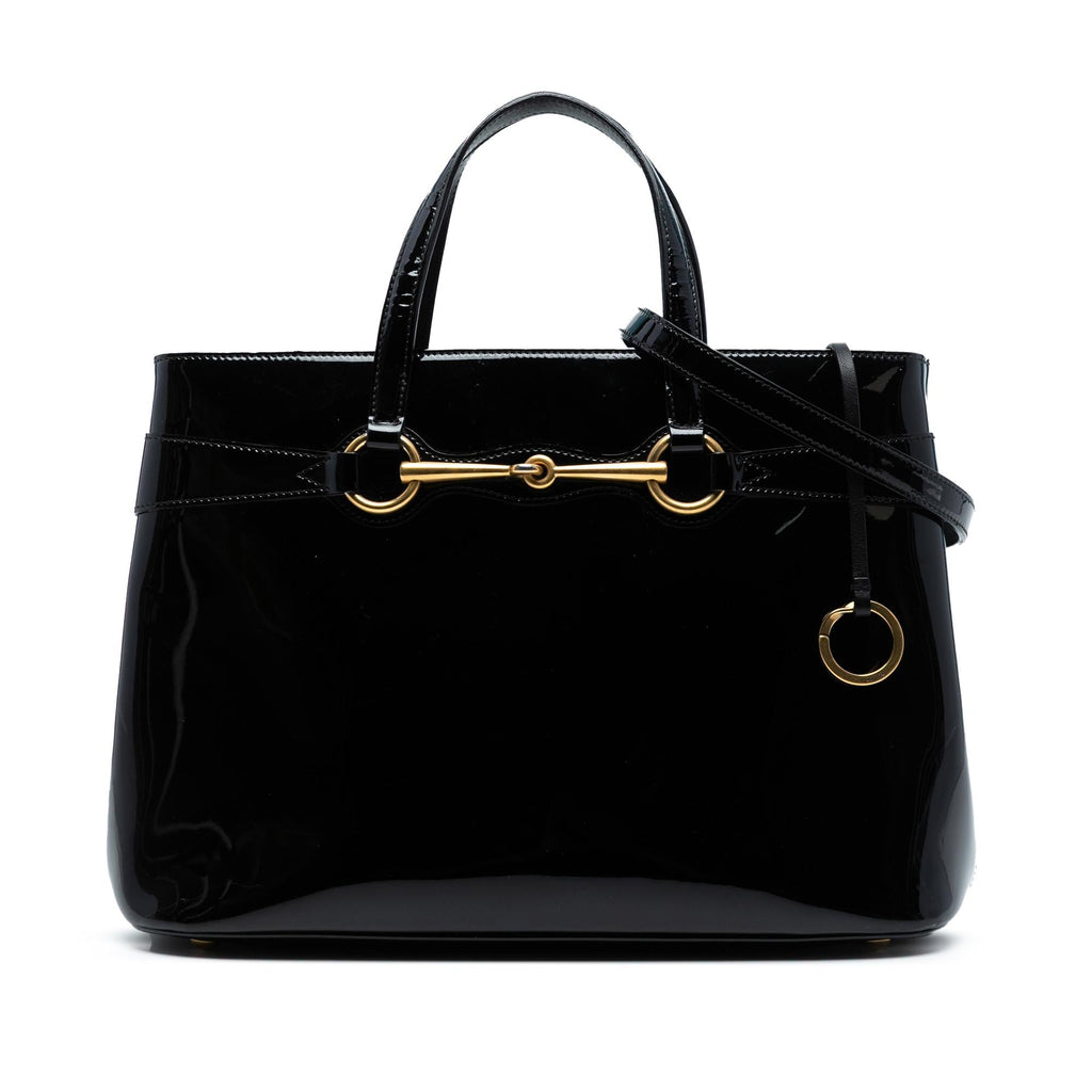Gucci Patent Bright Bit Satchel