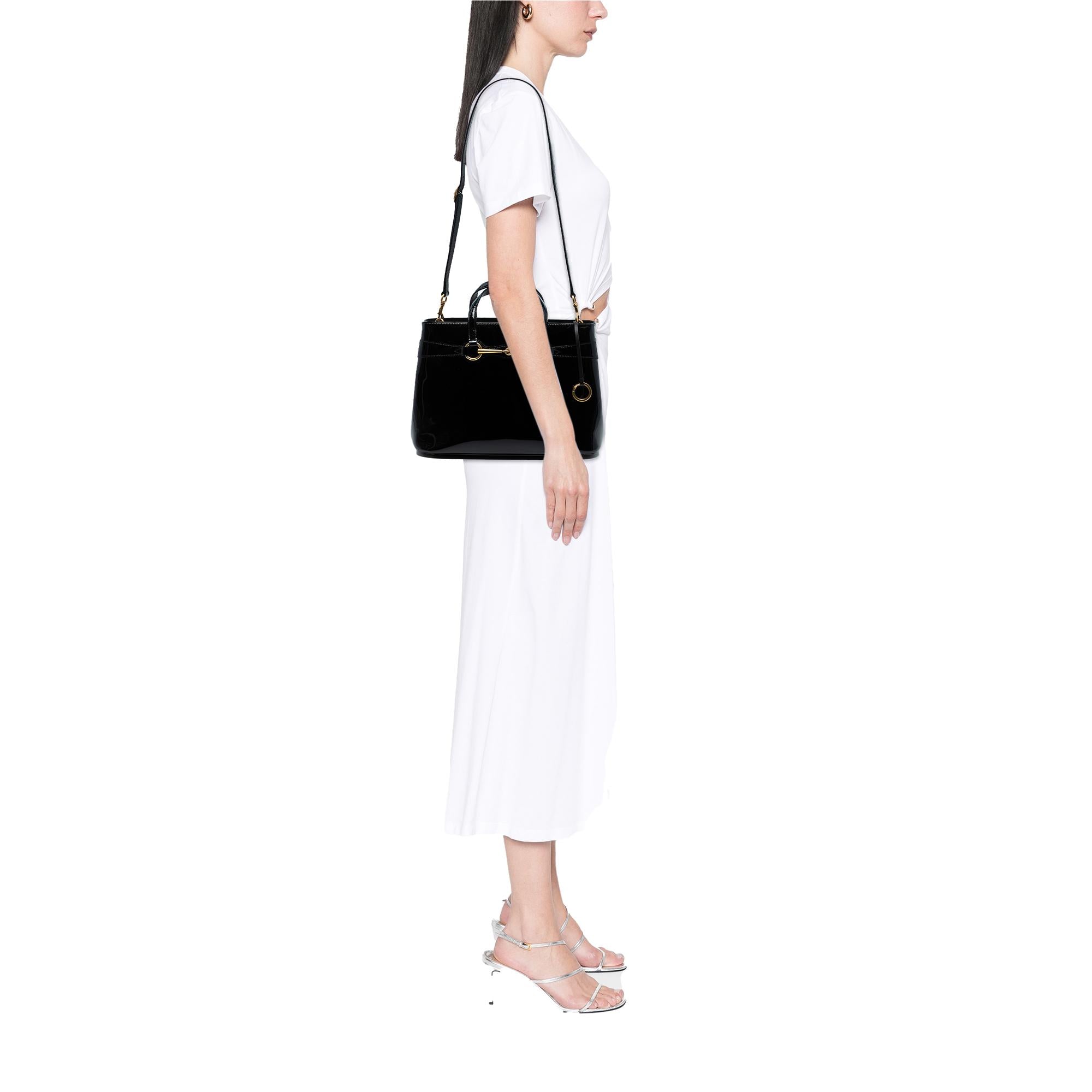 Gucci Patent Bright Bit Satchel
