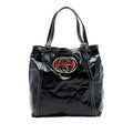 Gucci Patent Dialux Britt Web Tote