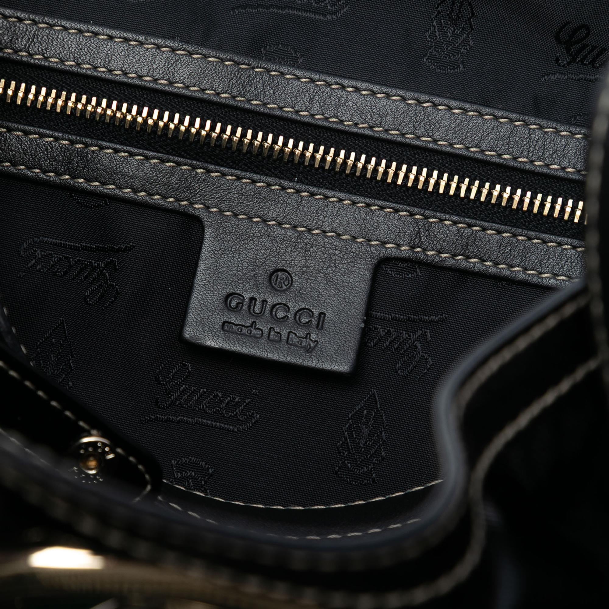 Gucci Patent Dialux Britt Web Tote