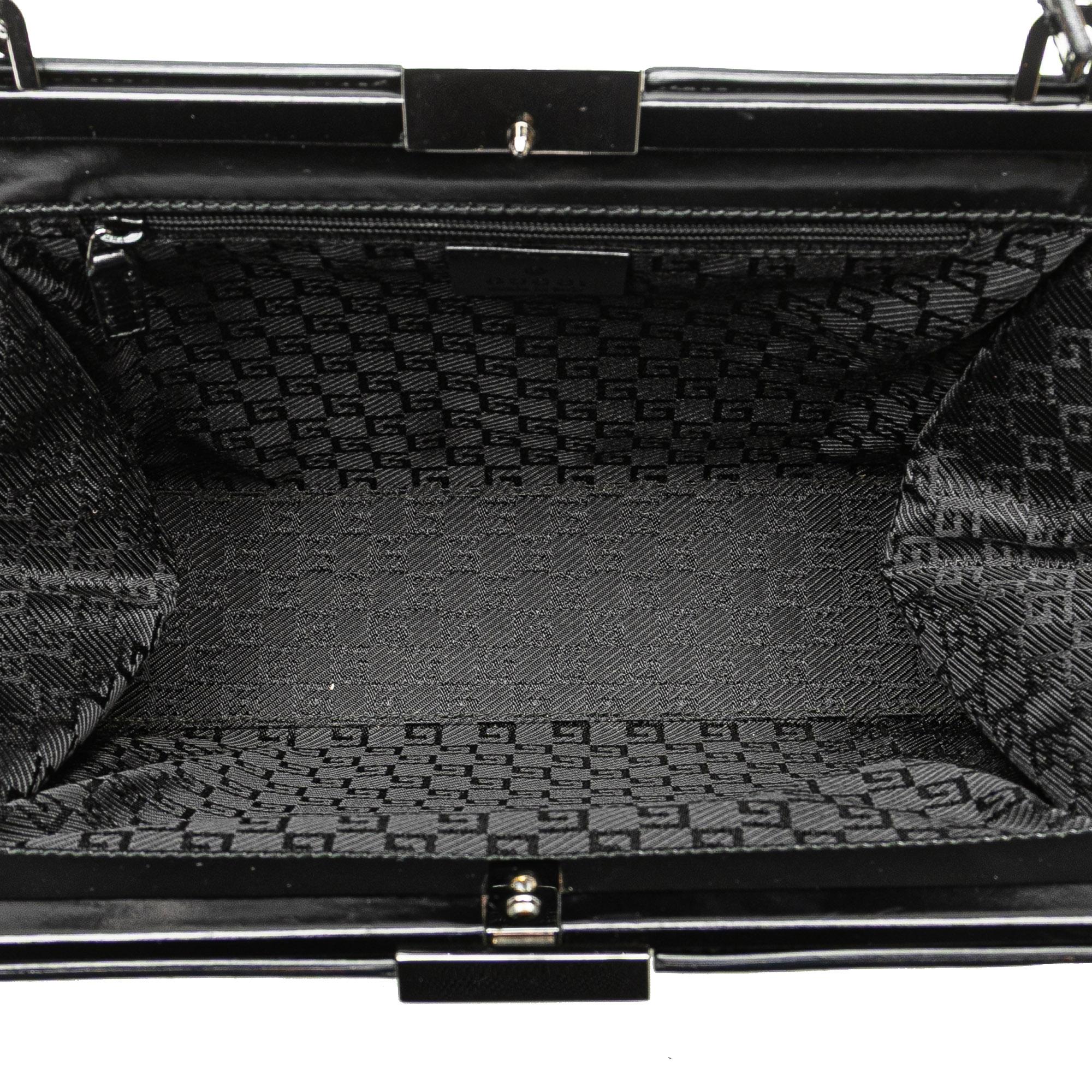 Gucci Patent Frame Handbag