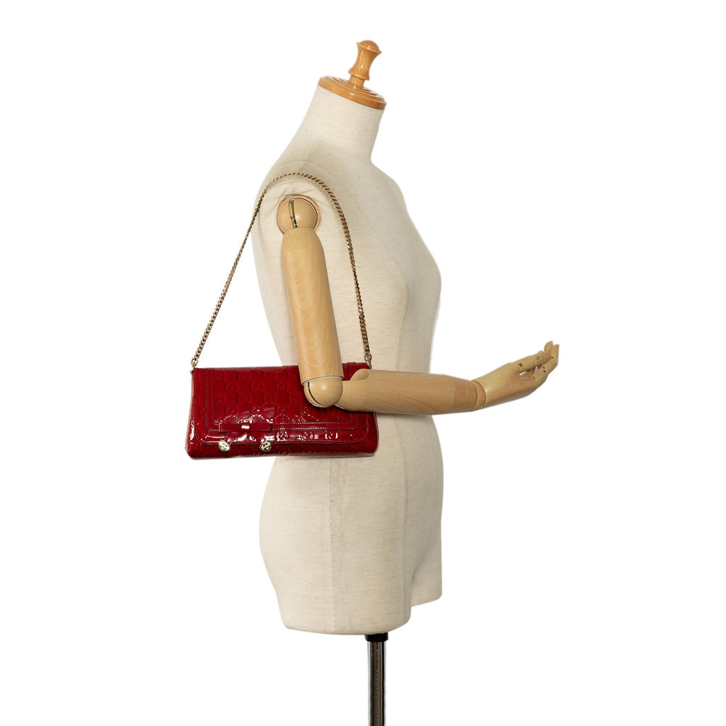 Gucci Patent Guccissima Mayfair Shoulder Bag (SHG-ksmz4h)