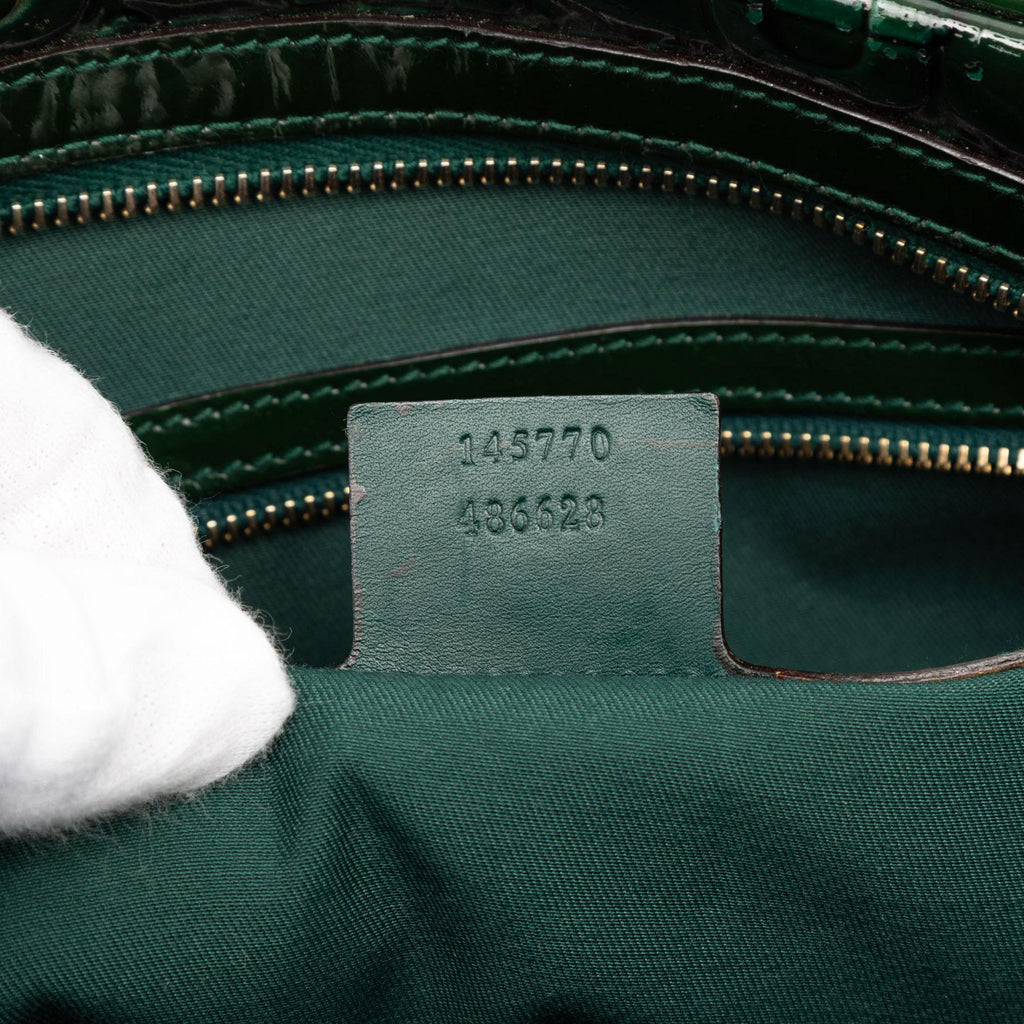 Gucci Patent Horsebit Glam Shoulder Bag