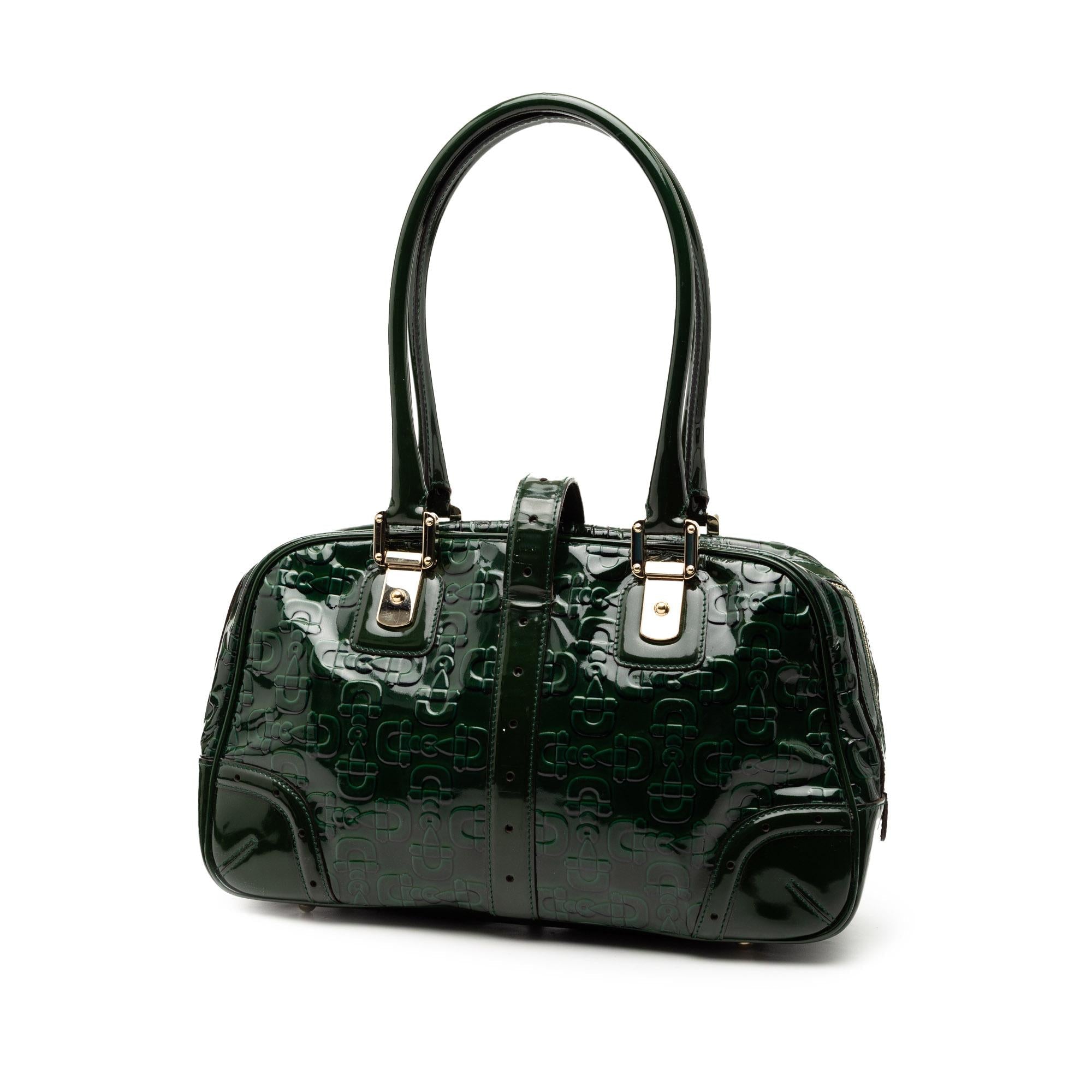 Gucci Patent Horsebit Glam Shoulder Bag