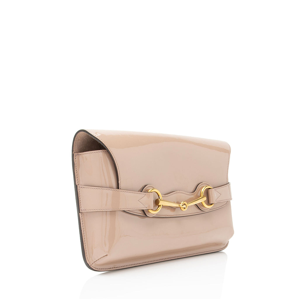 Gucci Patent Leather Bright Bit Clutch