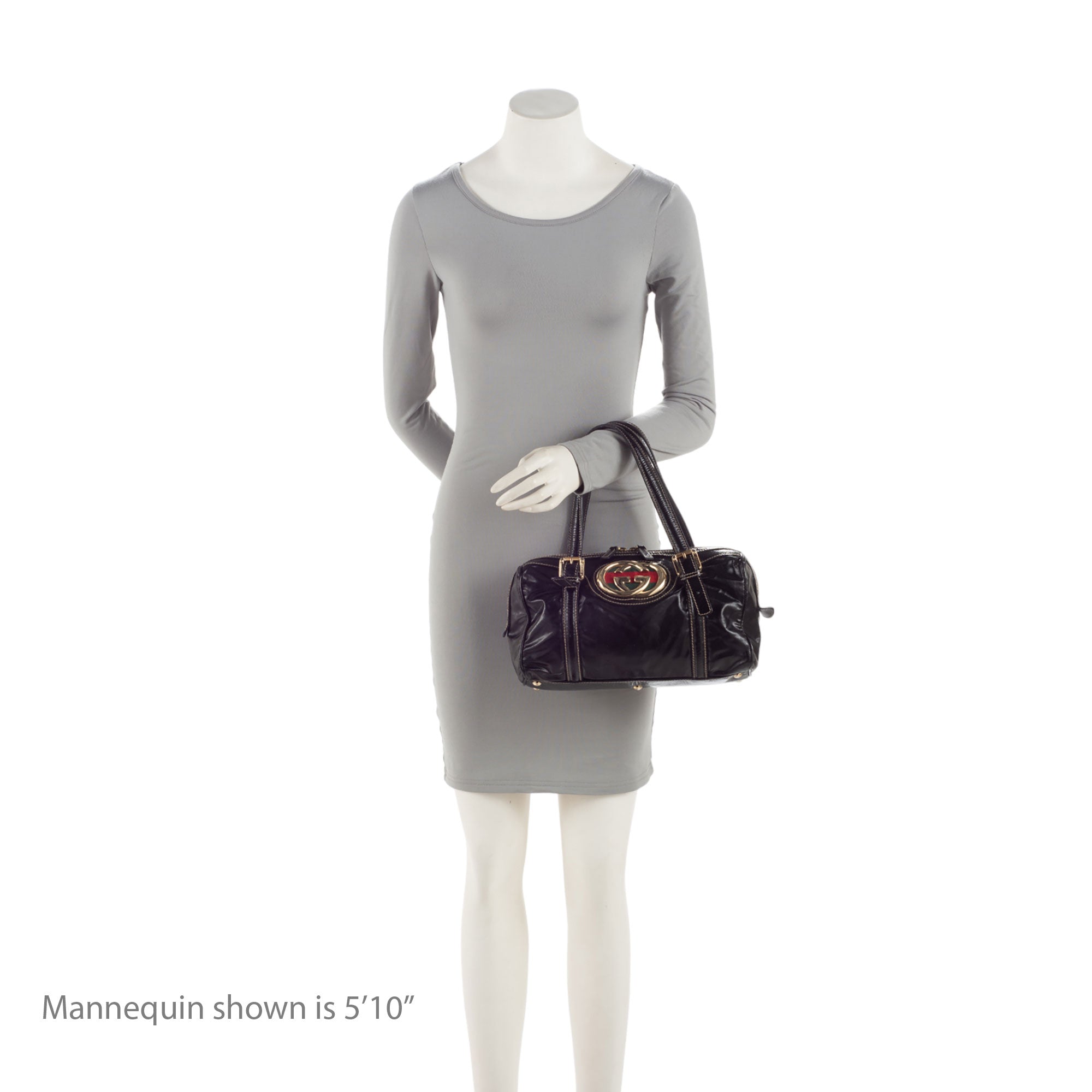Gucci Patent Leather Britt Small Boston Bag