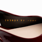 Gucci Patent Leather Chain Logo Signoria Slingback Pumps - Size 7 / 37