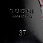 Gucci Patent Leather Chain Logo Signoria Slingback Pumps - Size 7 / 37