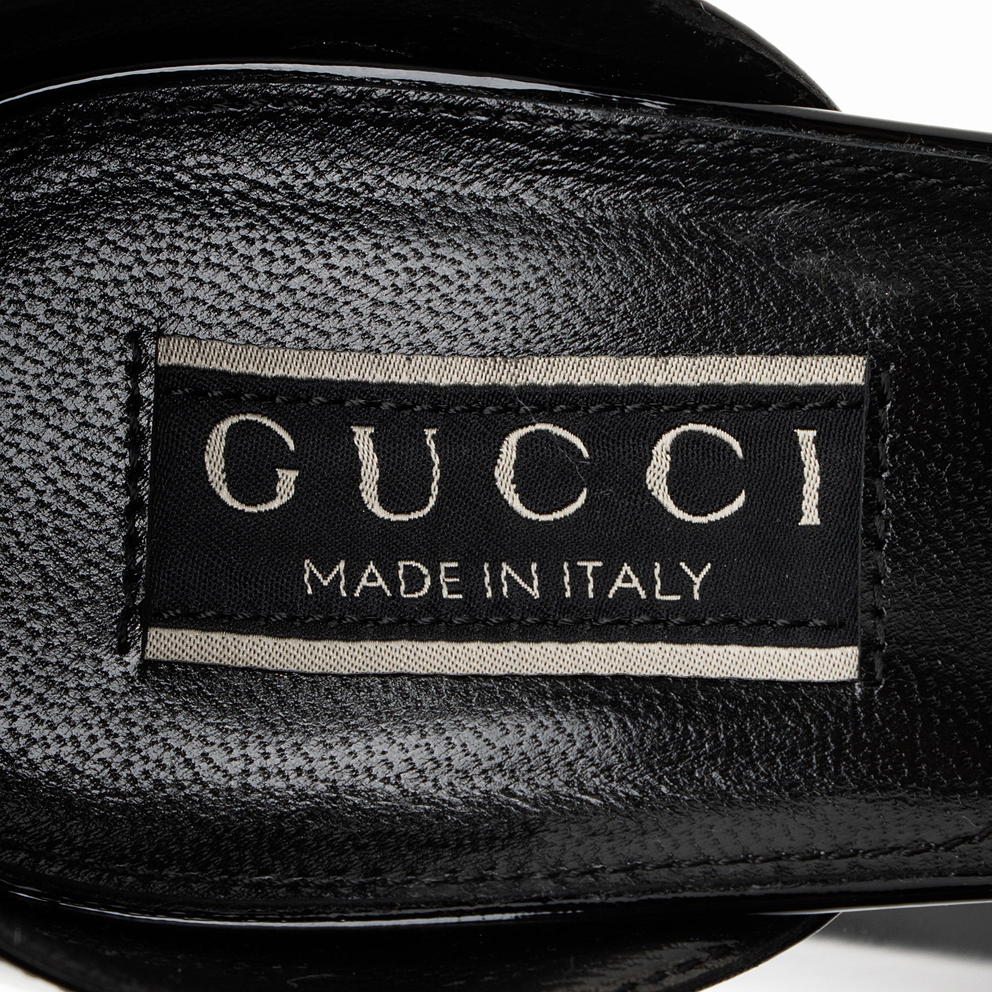 Gucci Patent Leather Crystal GG Platform Pumps - Size 9.5 / 39.5