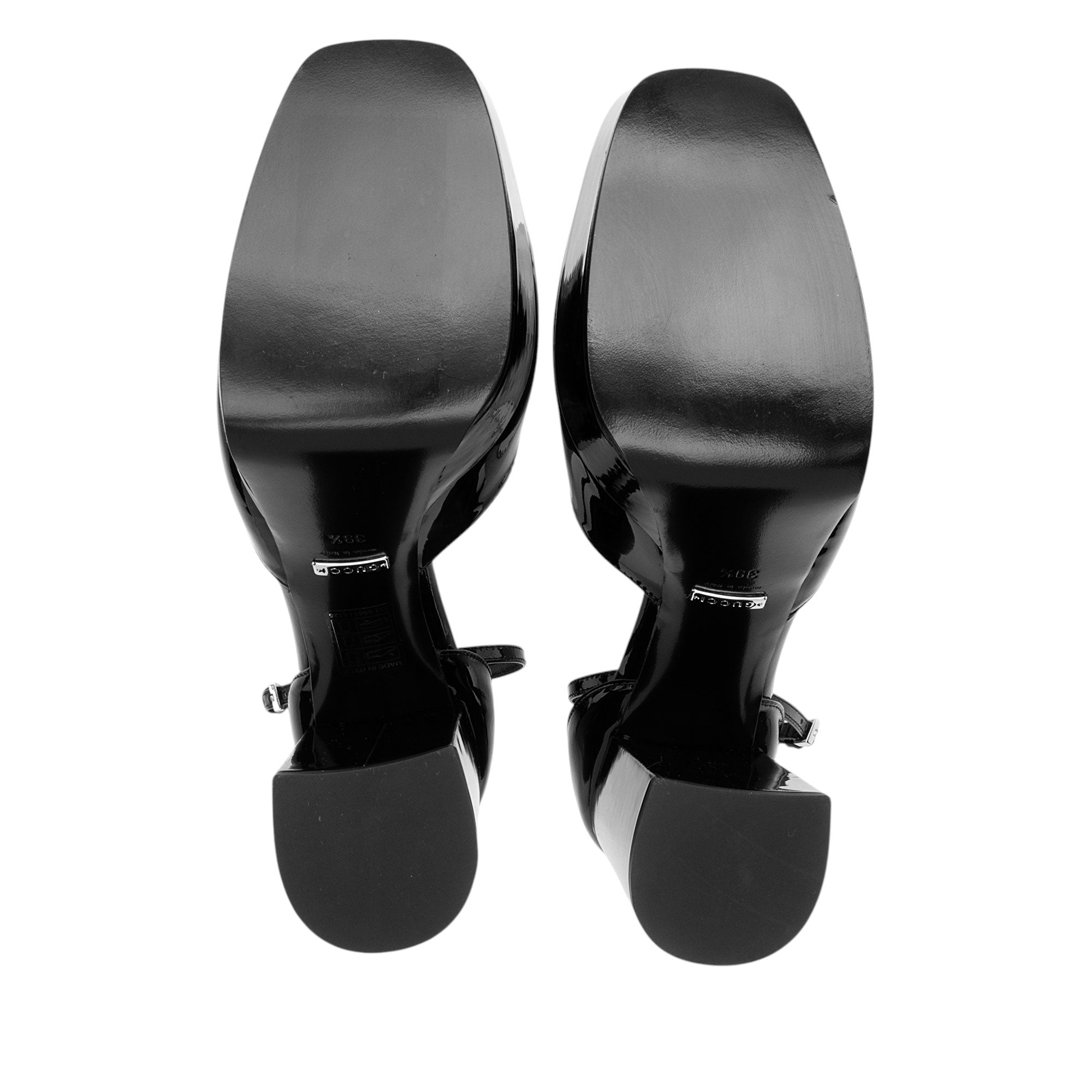 Gucci Patent Leather Crystal GG Platform Pumps - Size 9.5 / 39.5