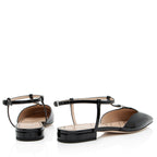 Gucci Patent Leather Double G Slingback Flats - Size 8 / 38