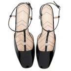 Gucci Patent Leather Double G Slingback Flats - Size 8 / 38