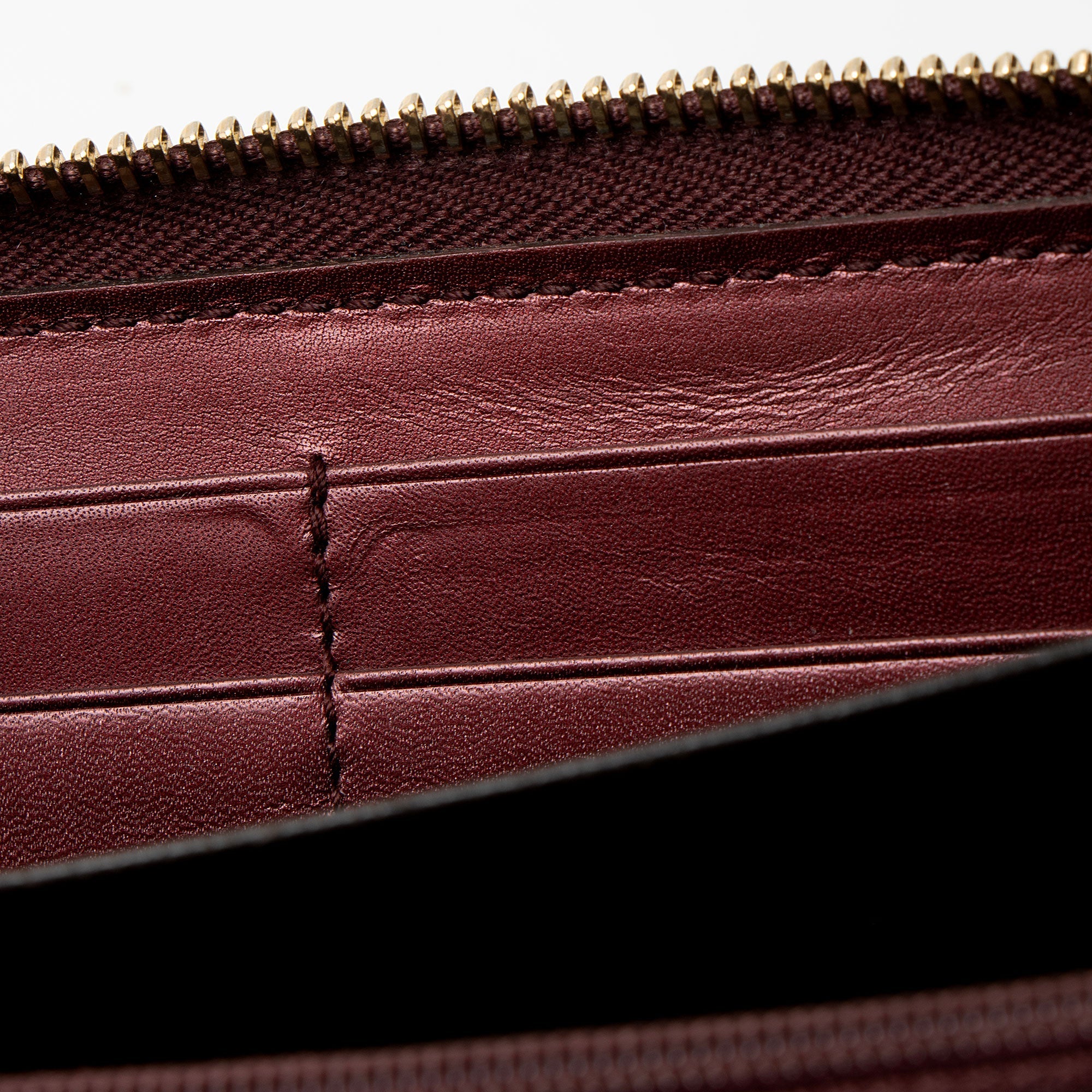 Gucci Patent Leather Guccissima Signature Zip Around Wallet