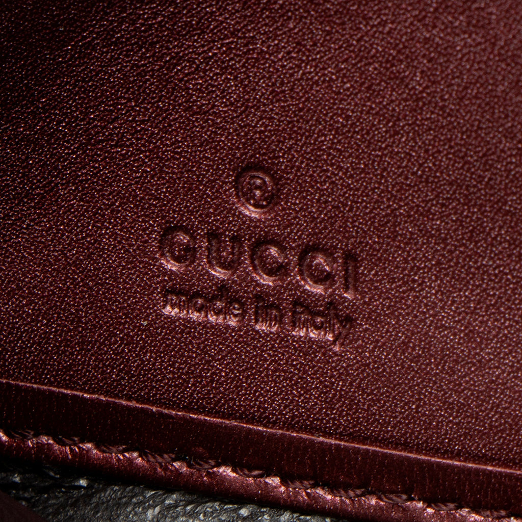 Gucci Patent Leather Guccissima Signature Zip Around Wallet