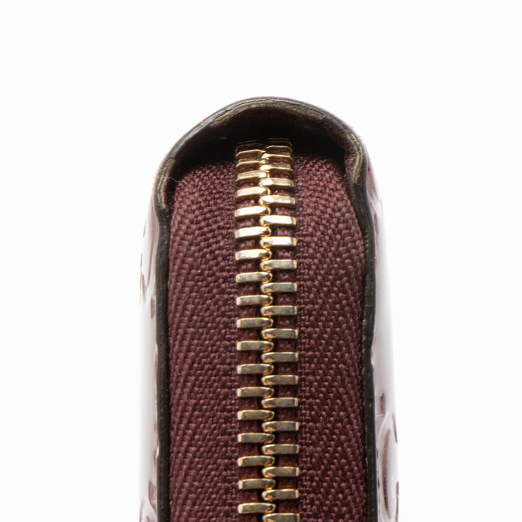 Gucci Patent Leather Guccissima Signature Zip Around Wallet