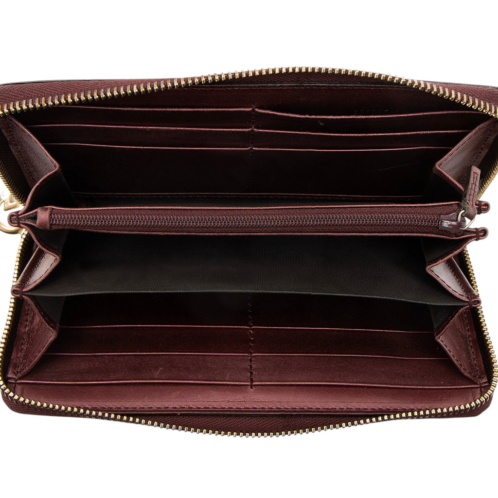 Gucci Patent Leather Guccissima Signature Zip Around Wallet