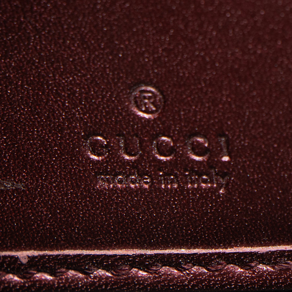 Gucci Patent Leather Guccissima Signature Zip Around Wallet