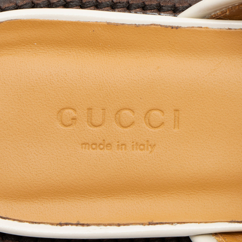 Gucci Patent Leather Horsebit Lug Sole Mules - Size 7.5 / 37.5