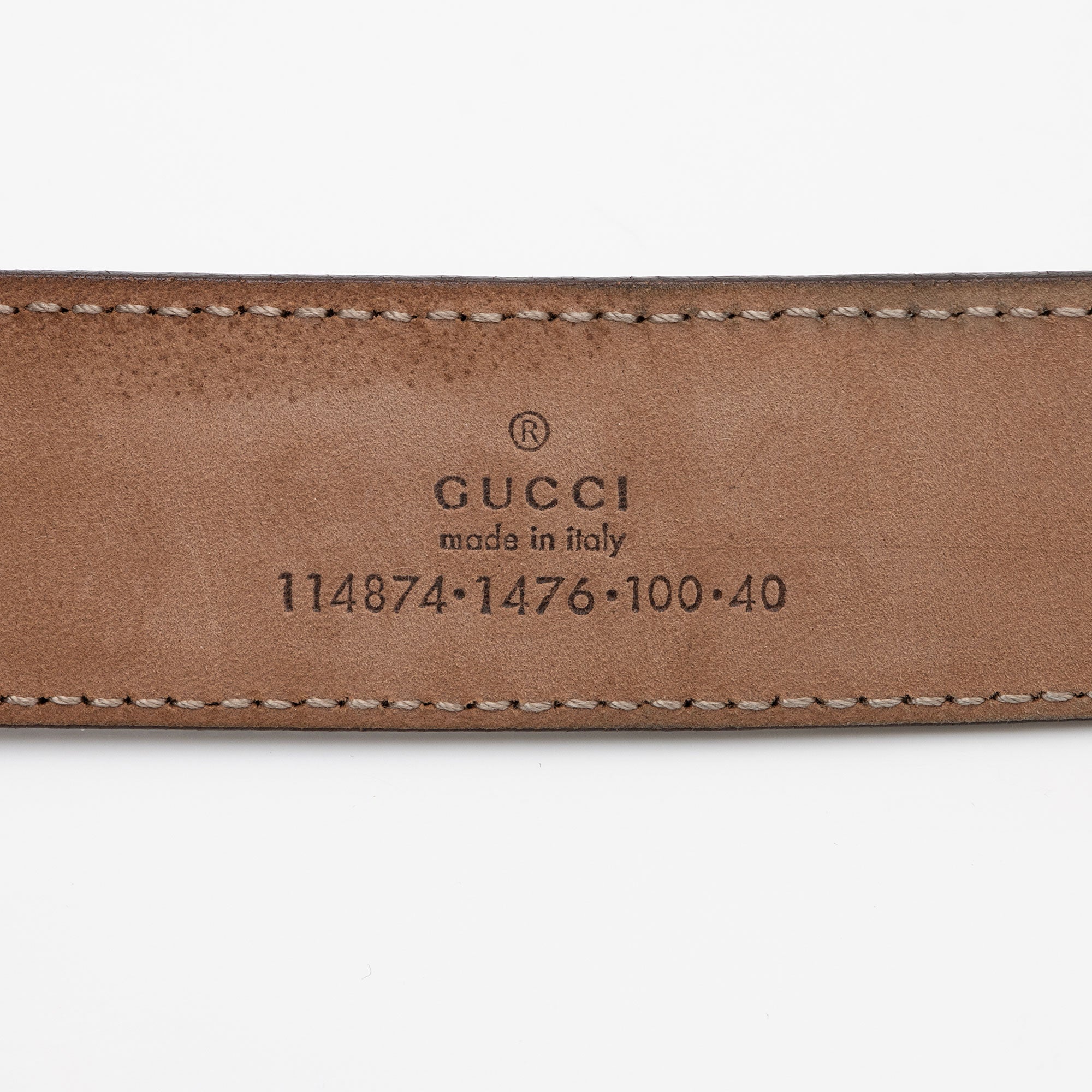 Gucci Patent Leather Microguccissima Interlocking G Narrow Belt - Size 40 / 100 (SHF-UcAdV9)
