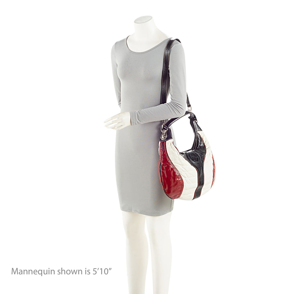 Gucci Patent Leather Snow Glam Hobo