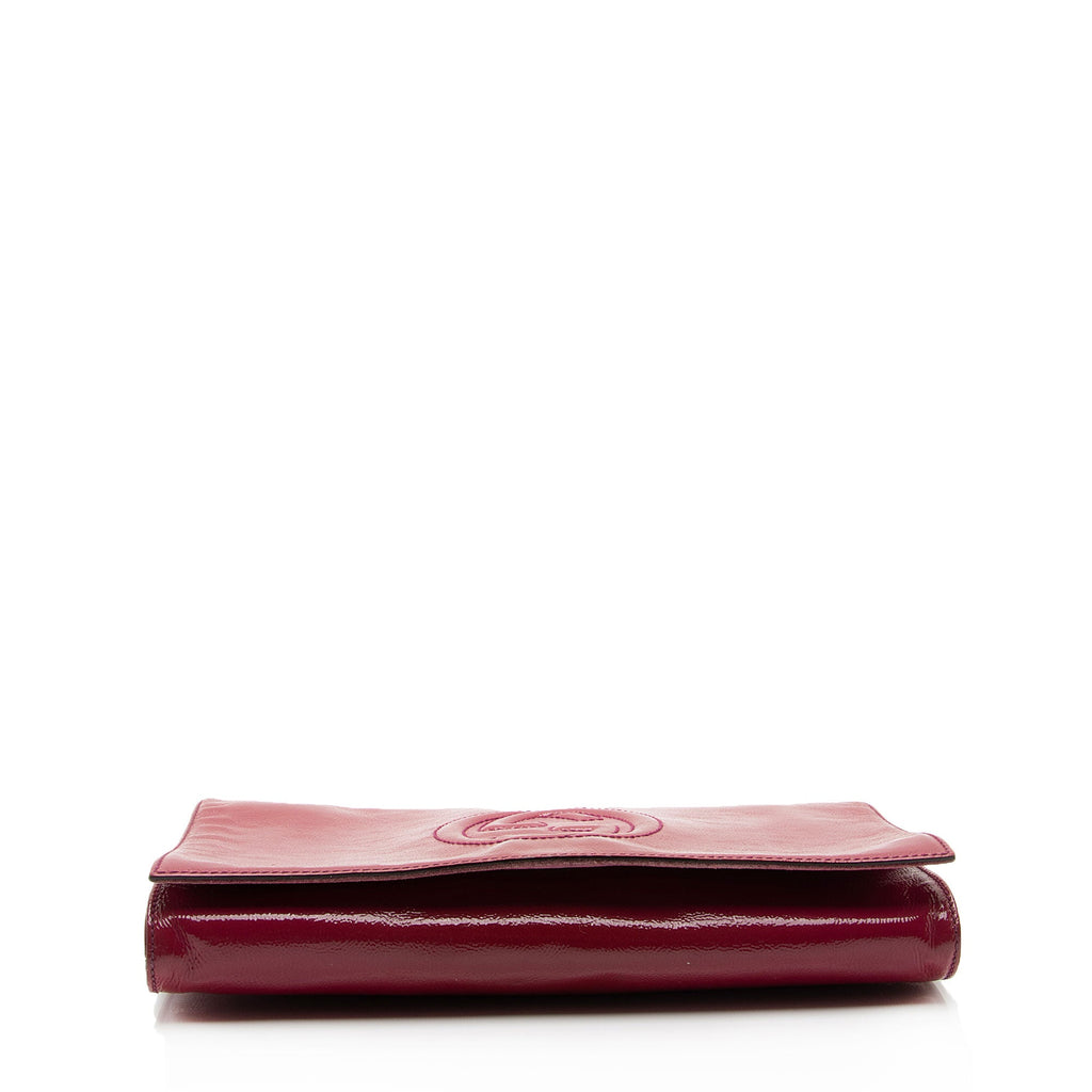 Gucci Patent Leather Soho Clutch (SHF-Lou69h)