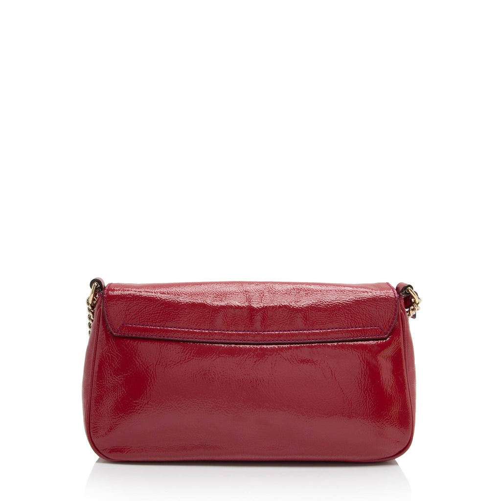Gucci Patent Leather Soho Medium Flap Bag (SHF-V6tPqW)