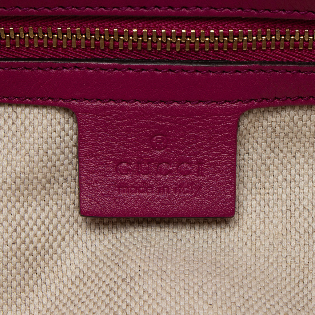 Gucci Patent Leather Soho Medium Shoulder Bag