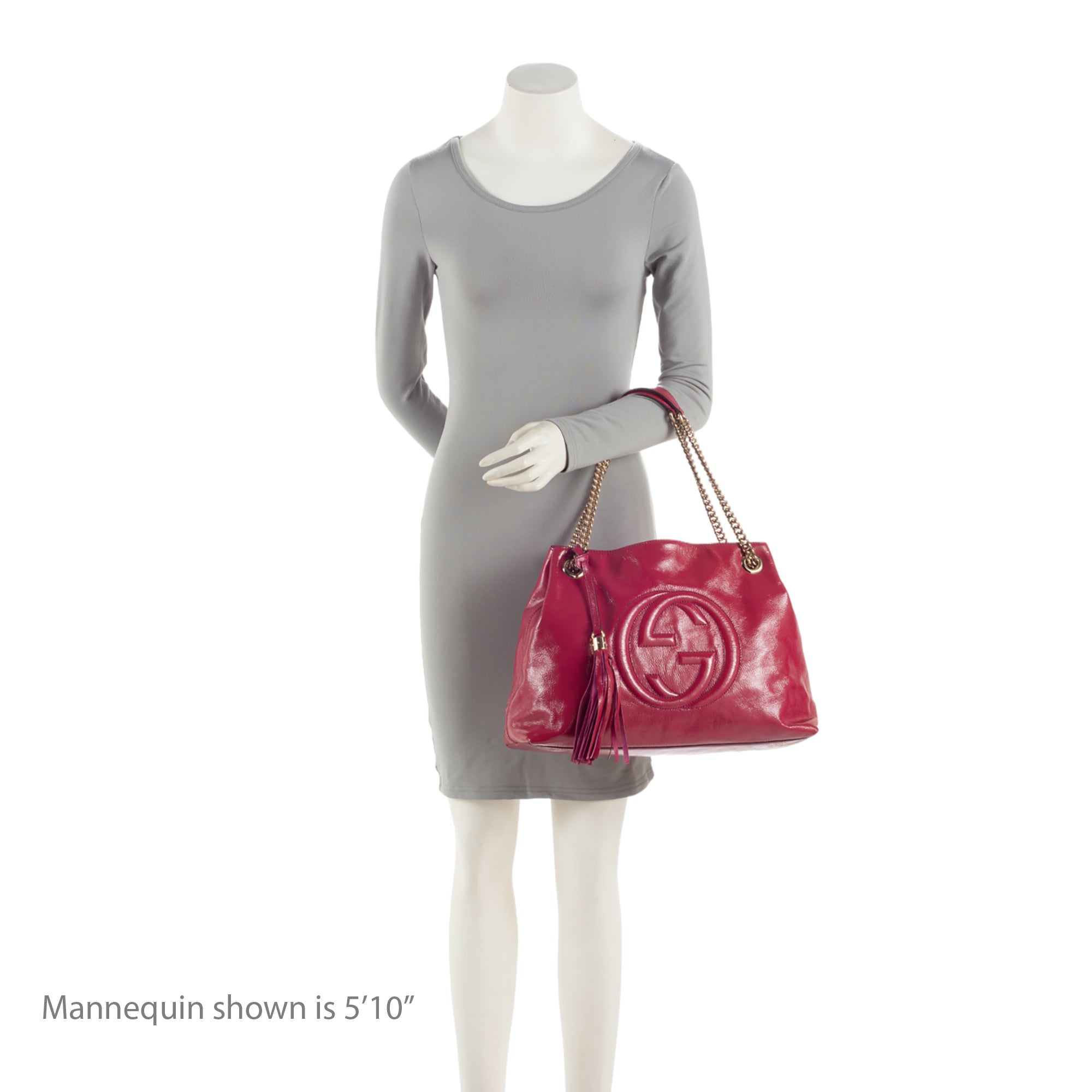 Gucci Patent Leather Soho Medium Shoulder Bag