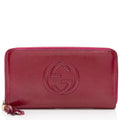 Gucci Patent Leather Soho Travel Zip Around Wallet (SHF-3tKxuo)
