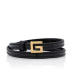 Gucci Patent Leather Square G Wrap Bracelet (SHF-n32N1x)