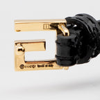 Gucci Patent Leather Square G Wrap Bracelet
