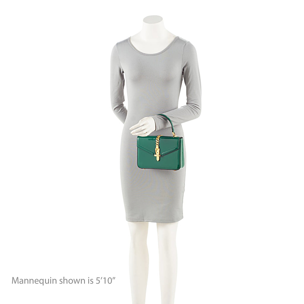 Gucci Patent Leather Sylvie 1969 Mini Top Handle