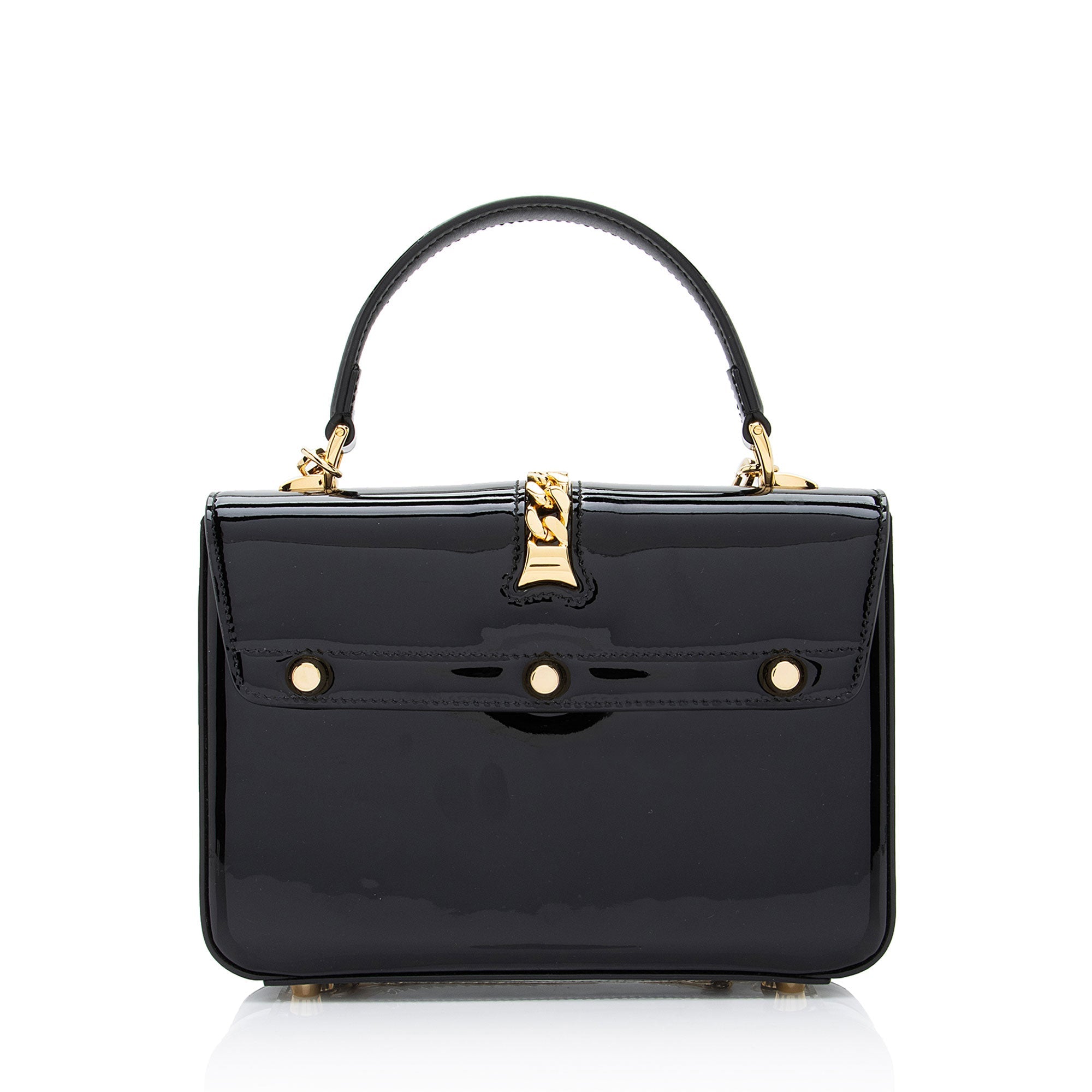 Gucci Patent Leather Sylvie 1969 Mini Top Handle