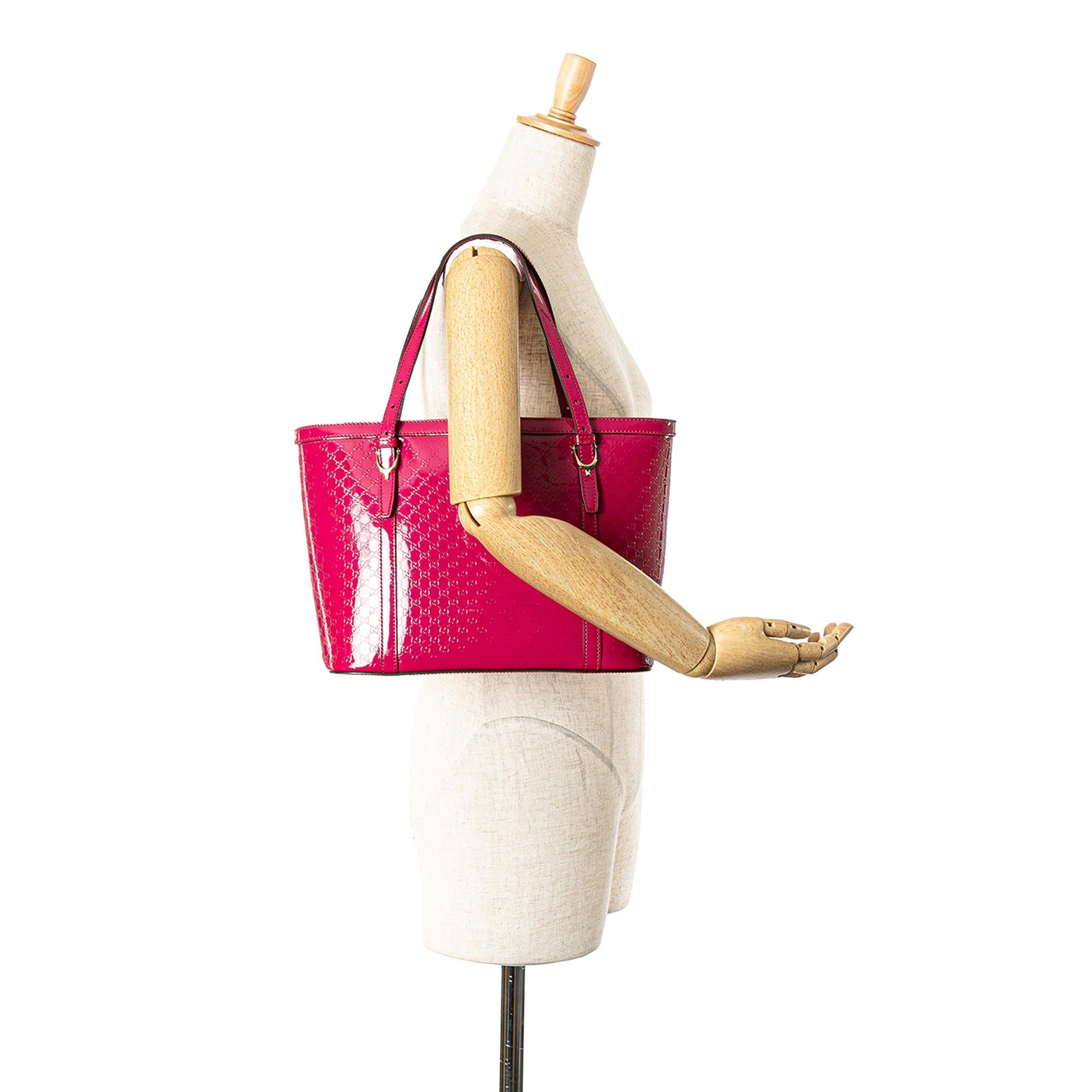Gucci Patent Microguccissima Nice Tote