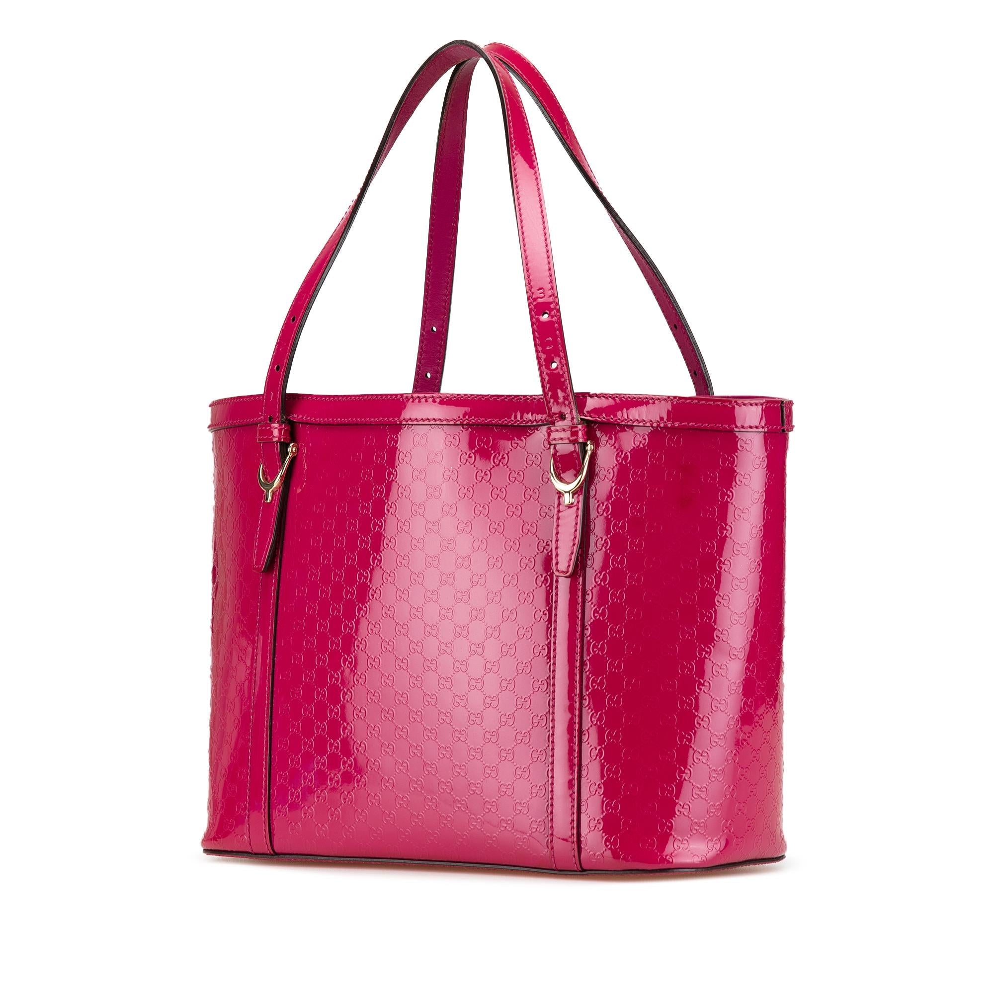 Gucci Patent Microguccissima Nice Tote